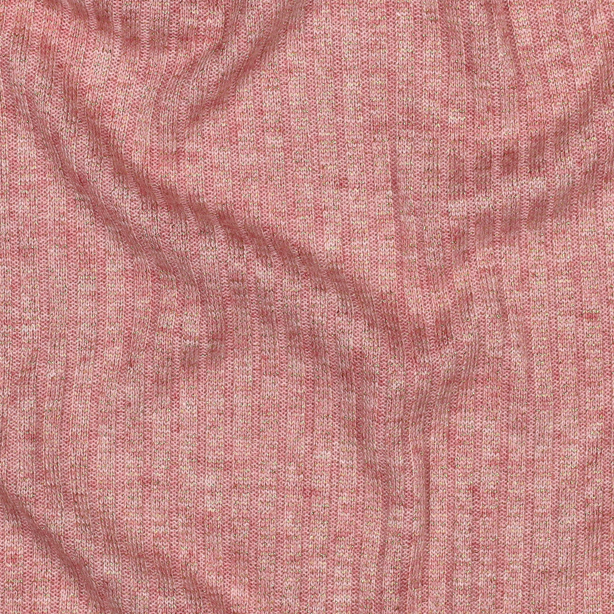 Punto canalé Lúrex - rosa oro