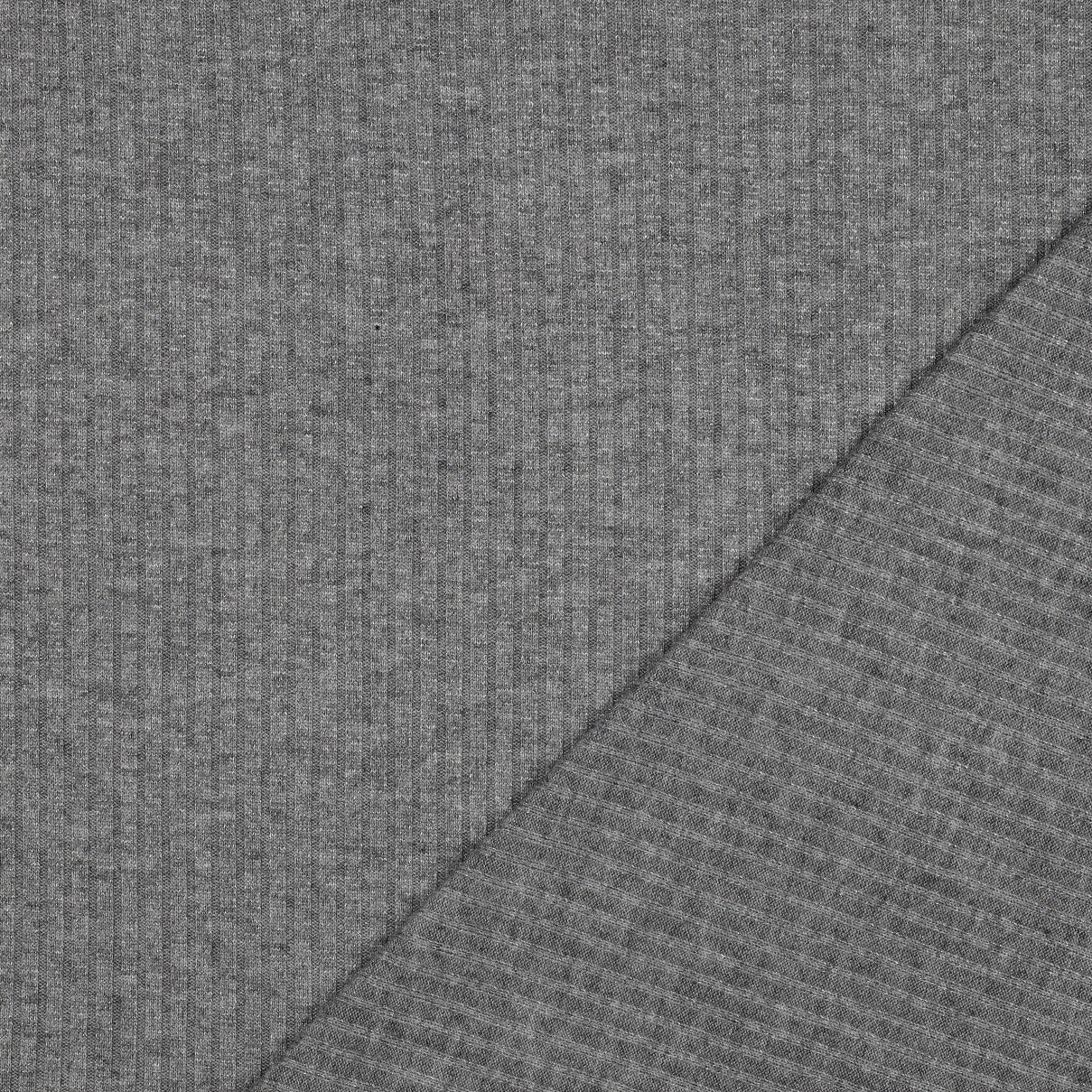 Punto canalé Lúrex - gris plateado