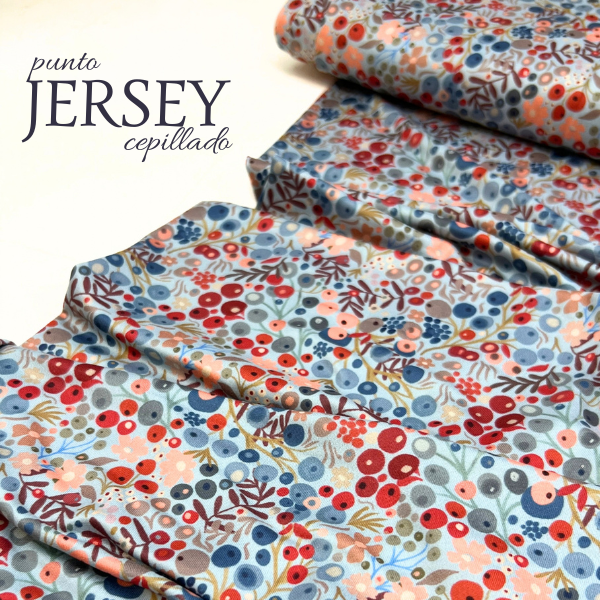 Punto jersey cepillado Blueberries Katia