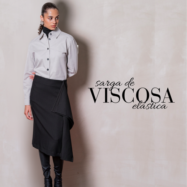 Sarga de viscosa negra elástica