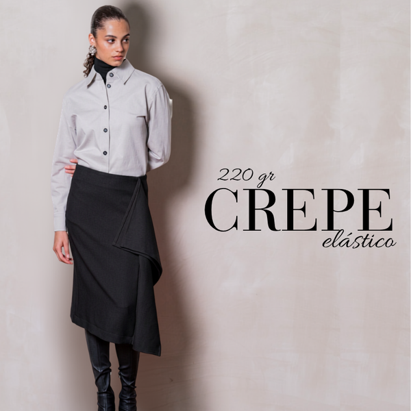 Crepè de viscosa premium negro