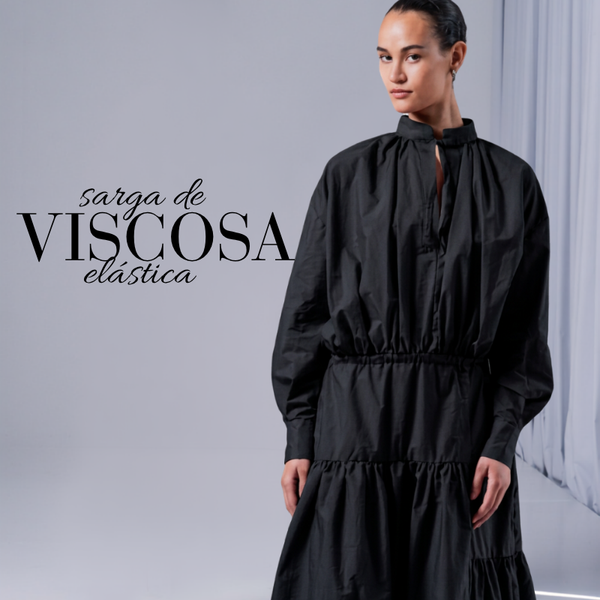 Sarga de viscosa elástica negra