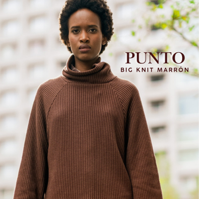Punto knit big marrón