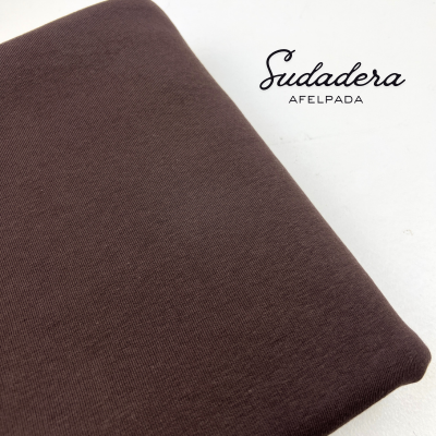 Sudadera afelpada marrón chocolate