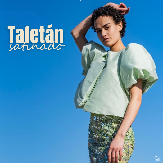 Tafetán satinado verde