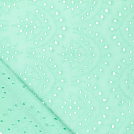 Batista bordada verde
