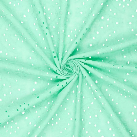 Batista bordada verde