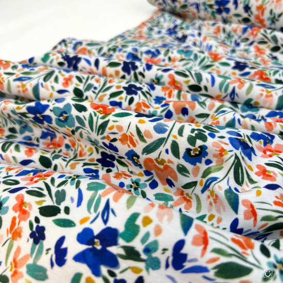 Jersey algodón flores silvestres