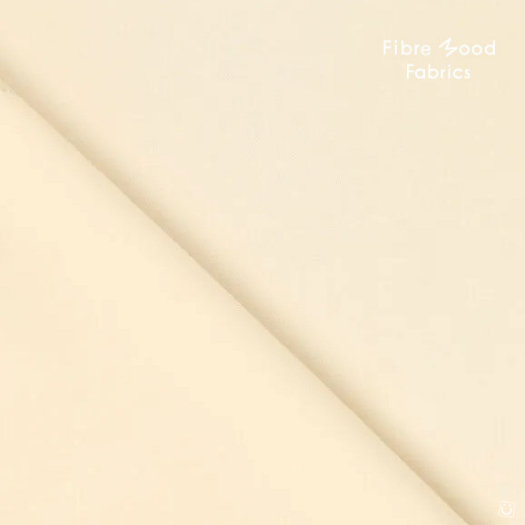 Algodón satinado elástico blanco roto