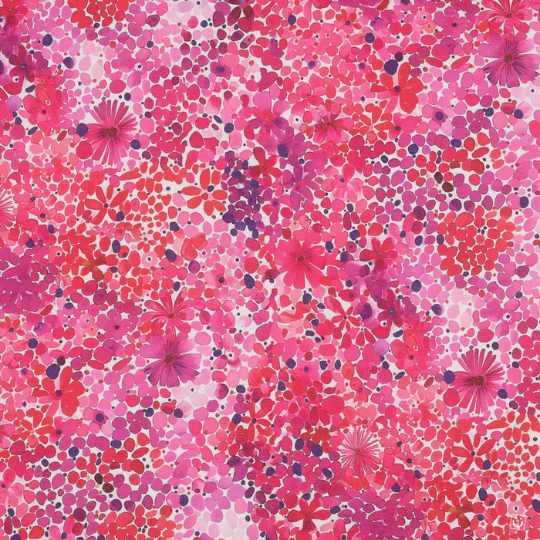 Cargar imagen en el visor de la galería, *RETAL* Batista algodón floral rosa 145-83 cm
