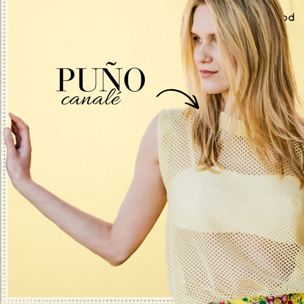 Puño canalé tubular 2x2 mantequilla