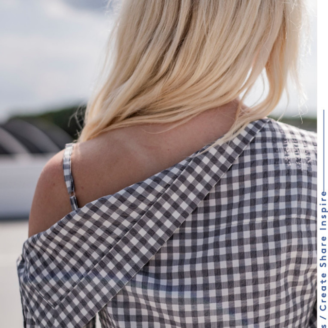 *OFERTA* Tela vichy seersucker gris