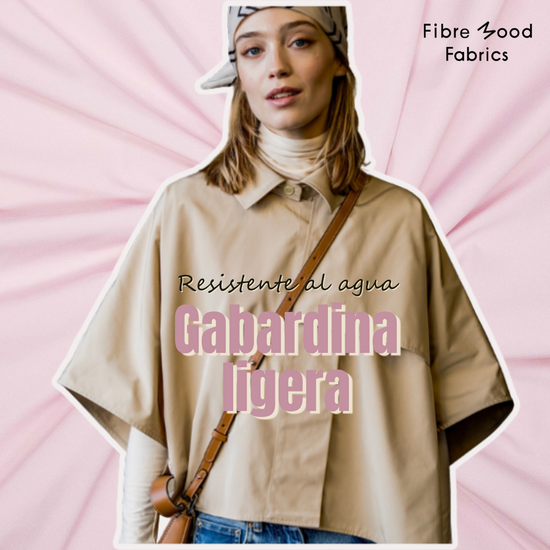 Tela gabardina ligera rosa