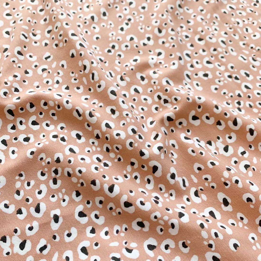 Jersey animal print rosa palo