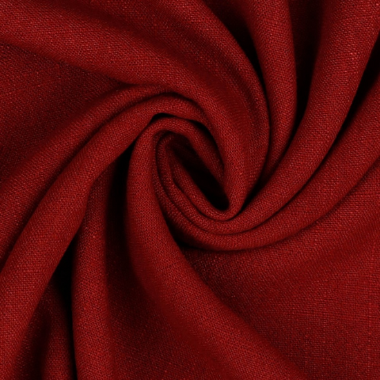 Lino viscosa lavado rojo oscuro