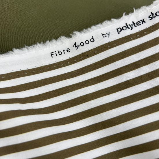 Tela algodón rayas verde