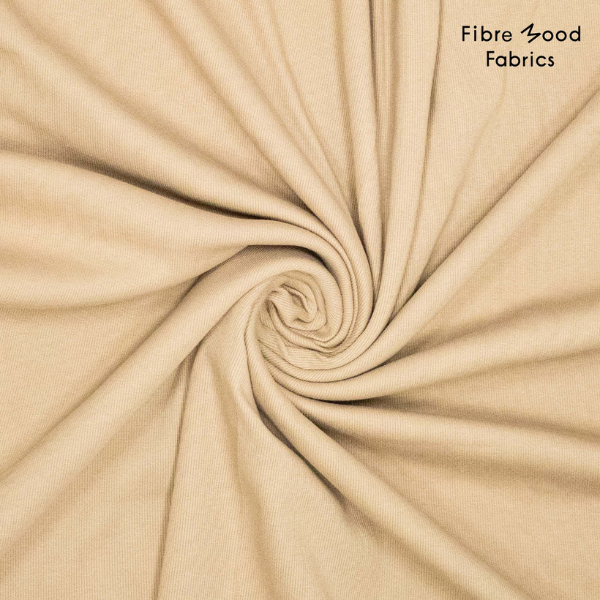 Puño canalé tubular 2x2 taupe natural (100 cm)