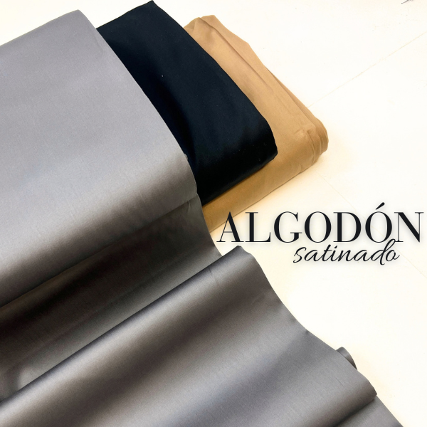 Algodón satinado (negro/gris/camel)