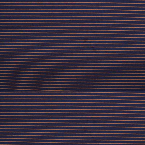 Punto jersey azul marino rayas marrones