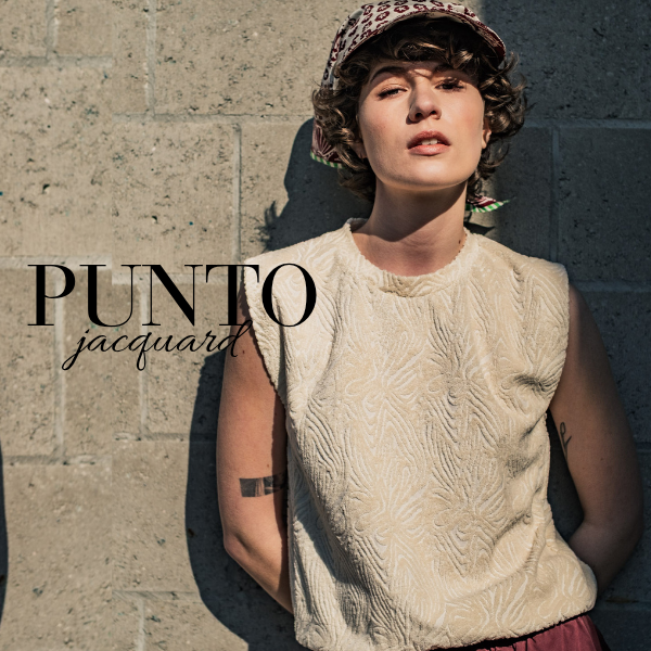 Punto jacquard natural