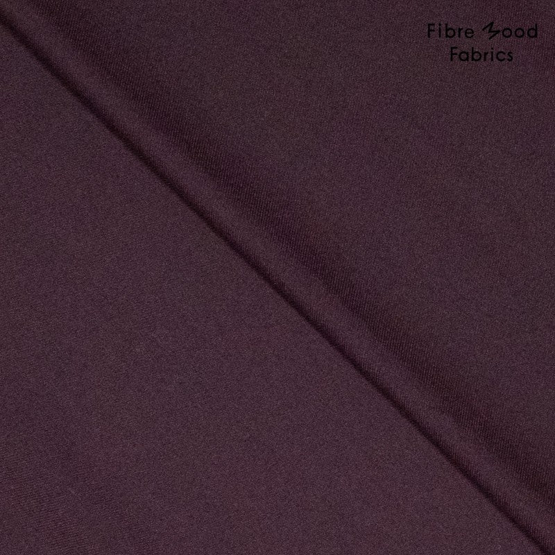 Twill de viscosa elástica burdeos oscuro
