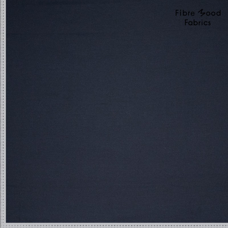 Twill de viscosa elástica azul oscuro