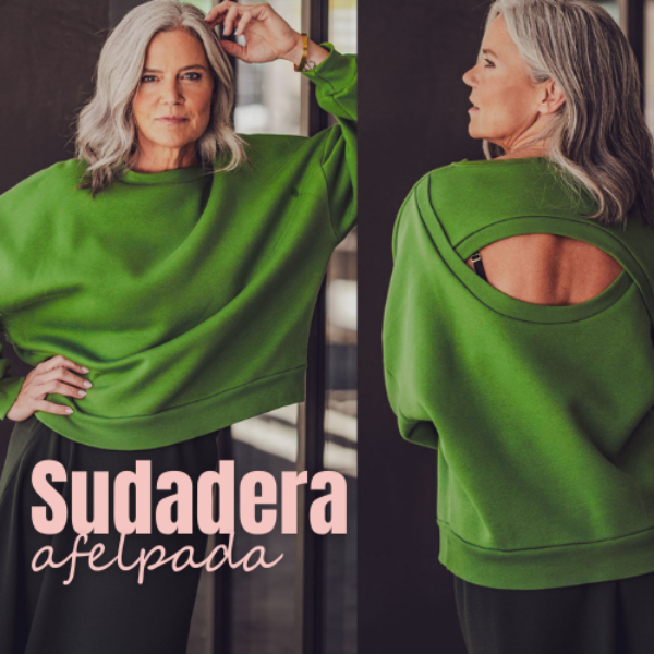 Sudadera afelpada verde guisante