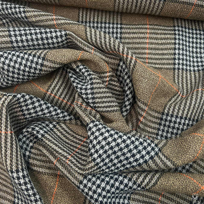 *OFERTA* Tela algodón tartán camel