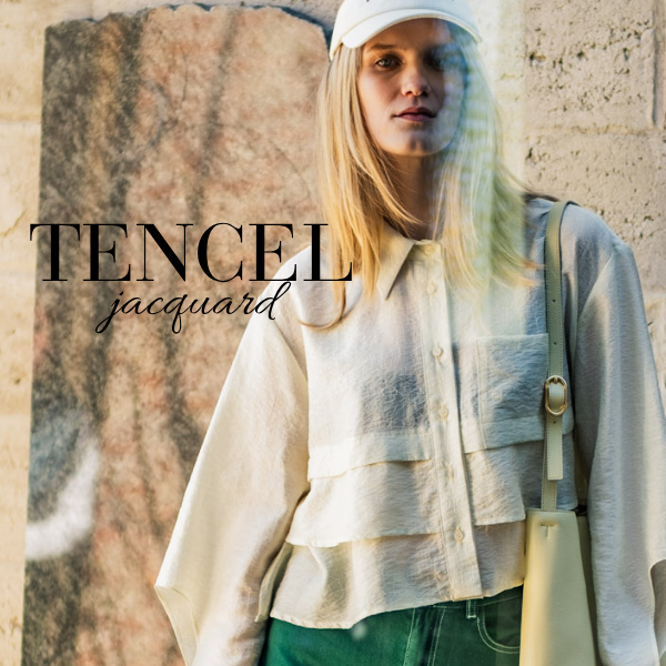 Tencel jacquard crinckle crudo