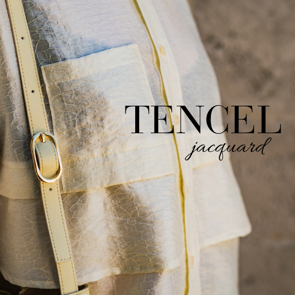 Tencel jacquard crinckle crudo