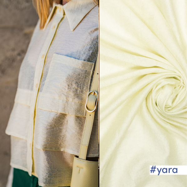Tencel jacquard crinckle crudo
