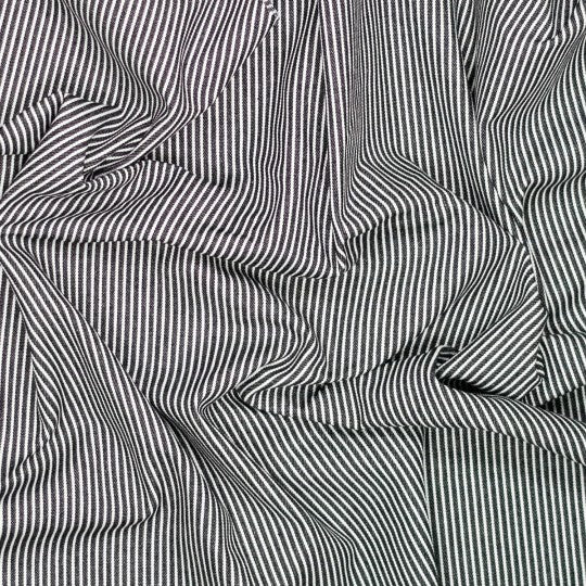 Denim algodón rayas antracita