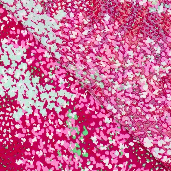 Tela viscosa flores rosa