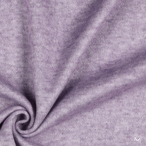 *RETAL* Punto cepillado knit melange lila 120 cm