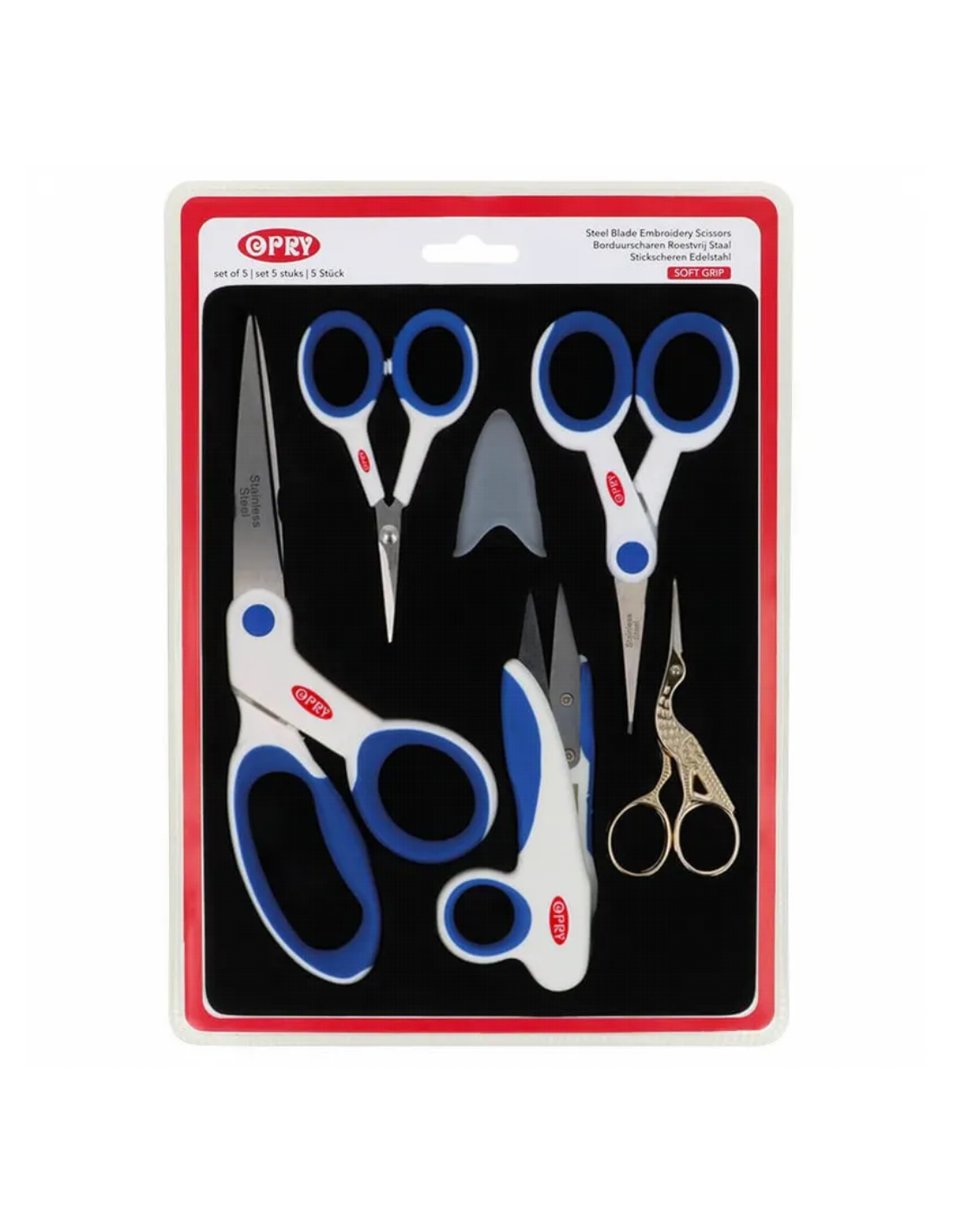 Pack de 5 tijeras costura