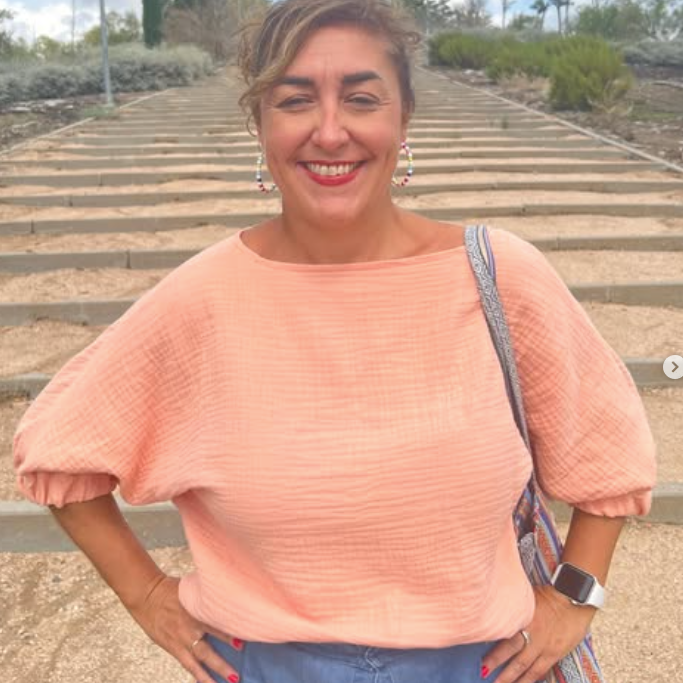 Gasa triple rosa palo