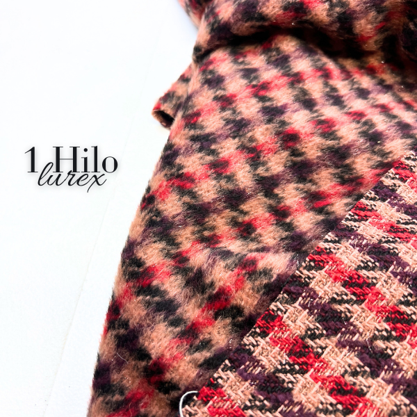 Tweed de lana cuadros escoceses