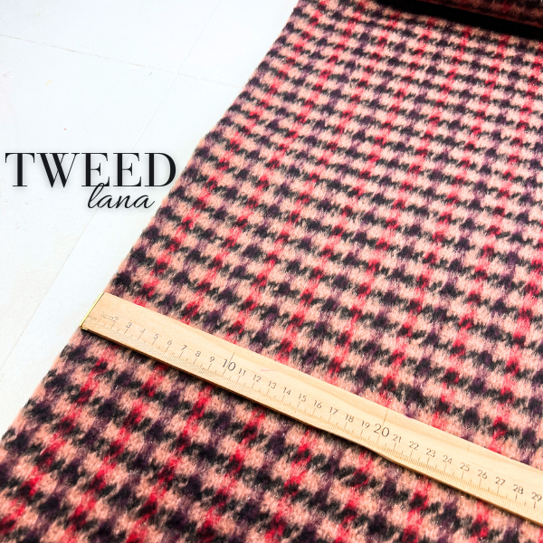 Tweed de lana cuadros escoceses