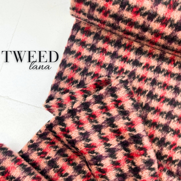 Tweed de lana cuadros escoceses