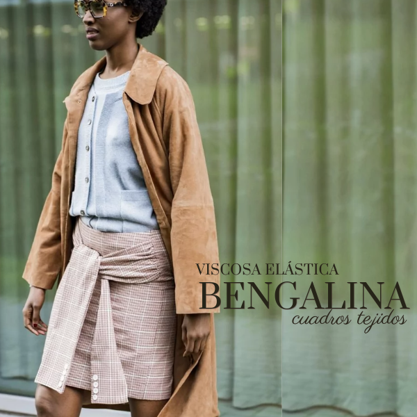 Viscosa elástica de cuadros bengalina