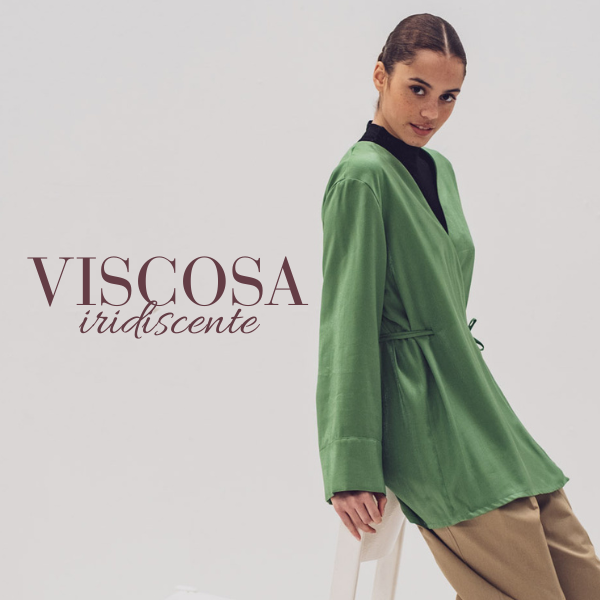 Viscosa iridiscente verde bosque