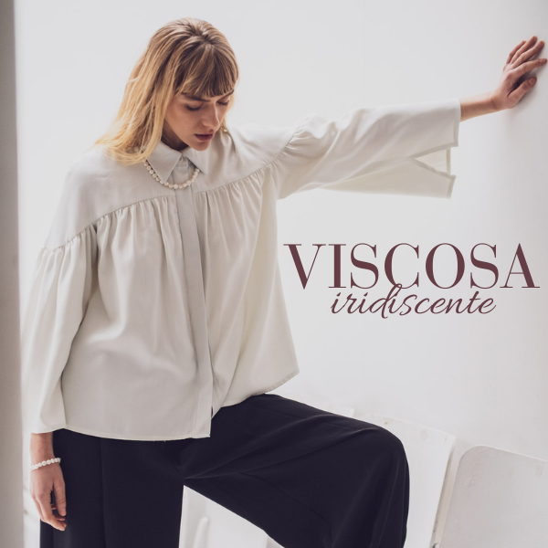 Viscosa iridiscente gris azulado