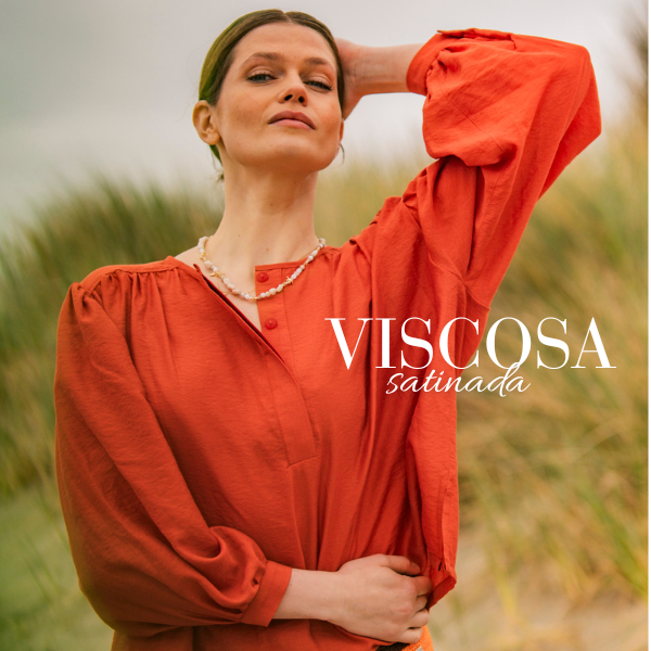 Viscosa satinada ámbar intenso