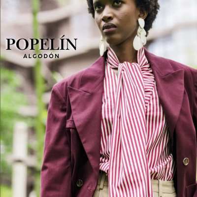 Tela algodón rayas burdeos