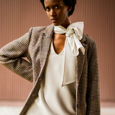 Crepè de viscosa premium gris azulado