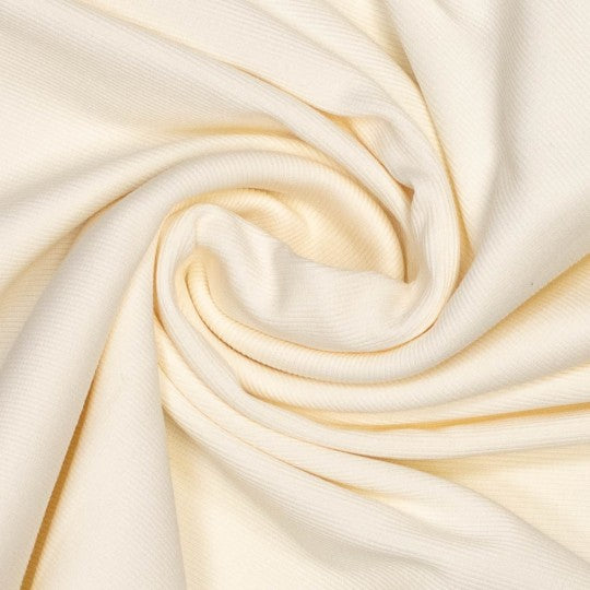 Puño canalé tubular 2x2 blanco (100 cm)