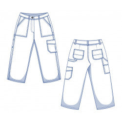 patrón en pdf # clover pantalón